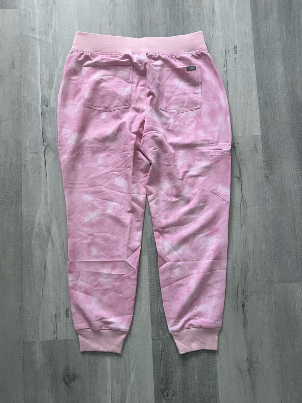 NWT Figs Pink Tie-Dye Jogger Scrub Pants - Picture 6 of 7